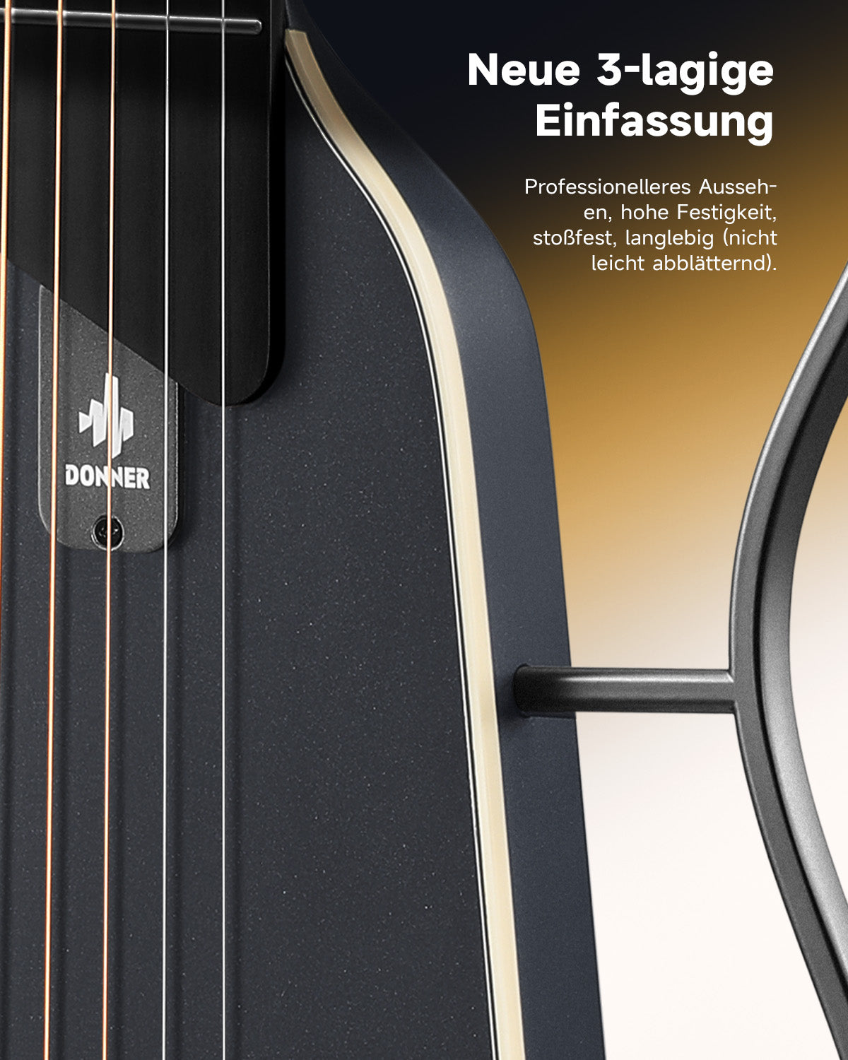 Donner HUSH™ I Ultraleicht Unterwegs Reisegitarre
