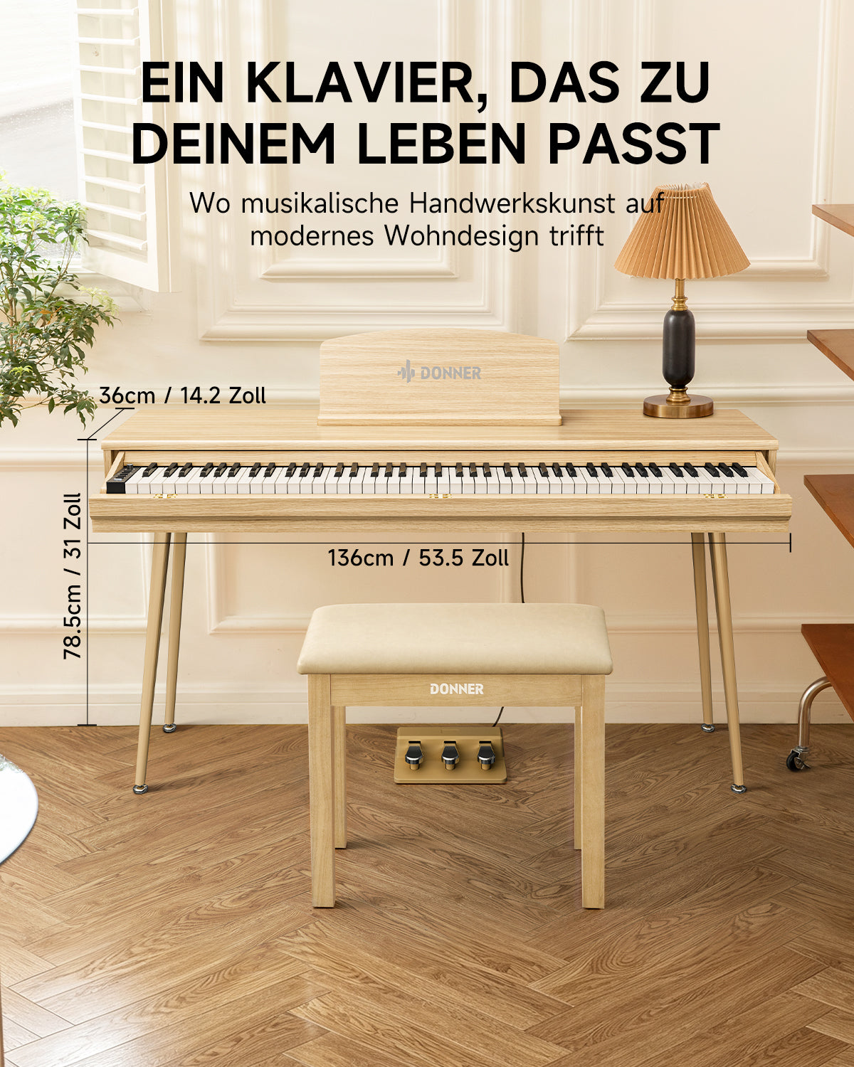Donner DDP-65 Digitalpiano mit 88 halbgewichteten Tasten
