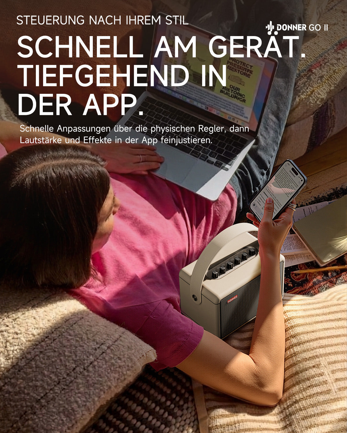 Donner Go E-Gitarrenverstärker-Donner Go II【Weiß】##