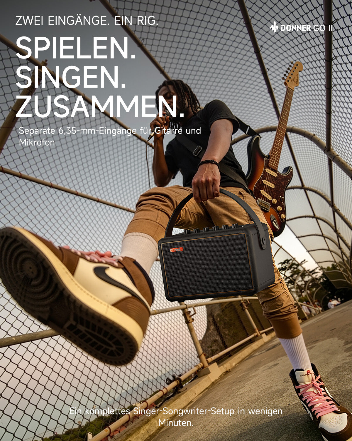 Donner Go E-Gitarrenverstärker-Donner Go II【Schwarz】##