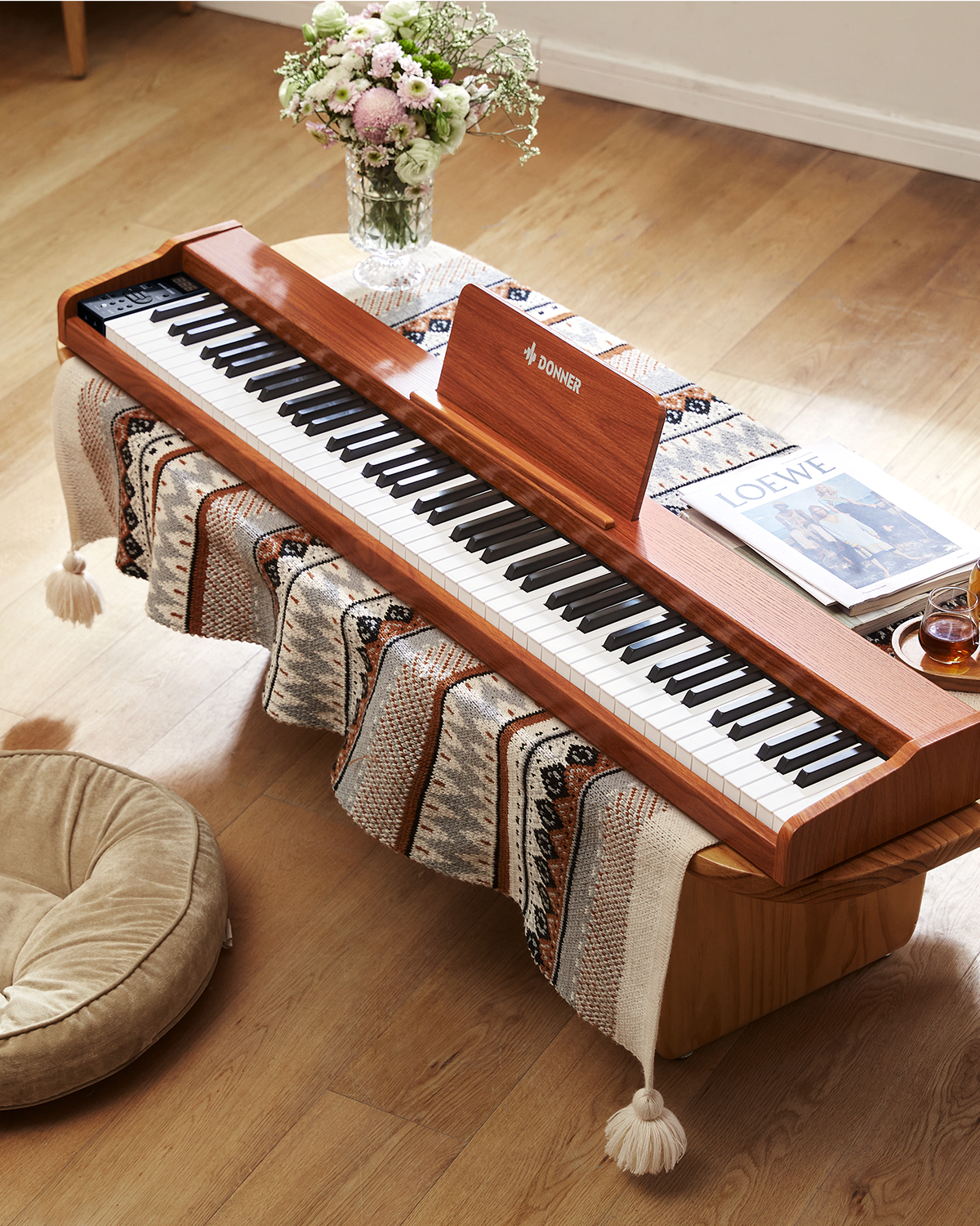 Donner DEP-1S Tastatur im Holzstil Digitalpiano