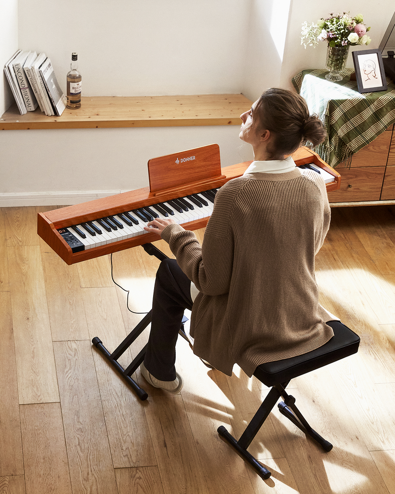 Donner DEP-1S Digitalpiano Halbgewichtete E-Piano Tastatur im Holzstil