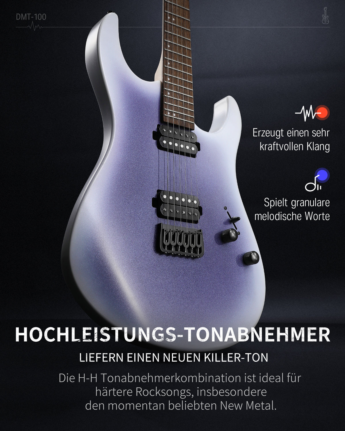 Donner DMT-100 E-Gitarre Metall