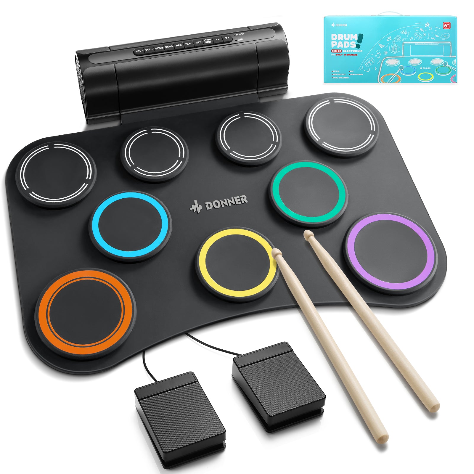 Donner DED-20 SE Farbiges elektronisches Drum-Pad