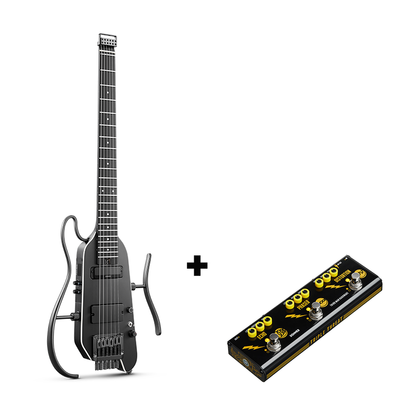Donner HUSH™ X PRO Multi-Effekt-E-Gitarre-Schwarz##