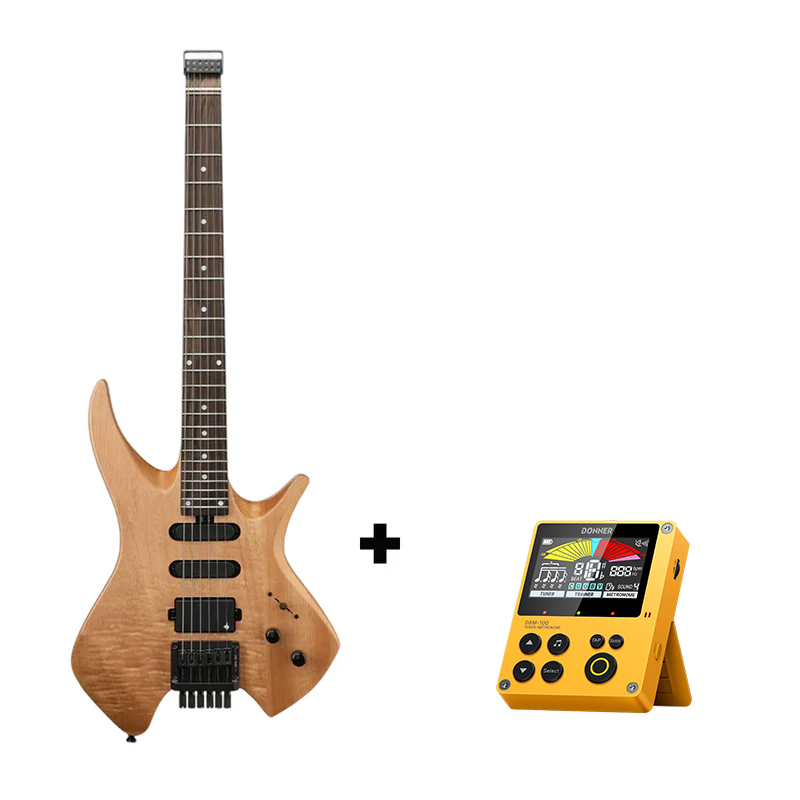 Donner NHL-500 Headless E-Gitarre-Holz Natur##