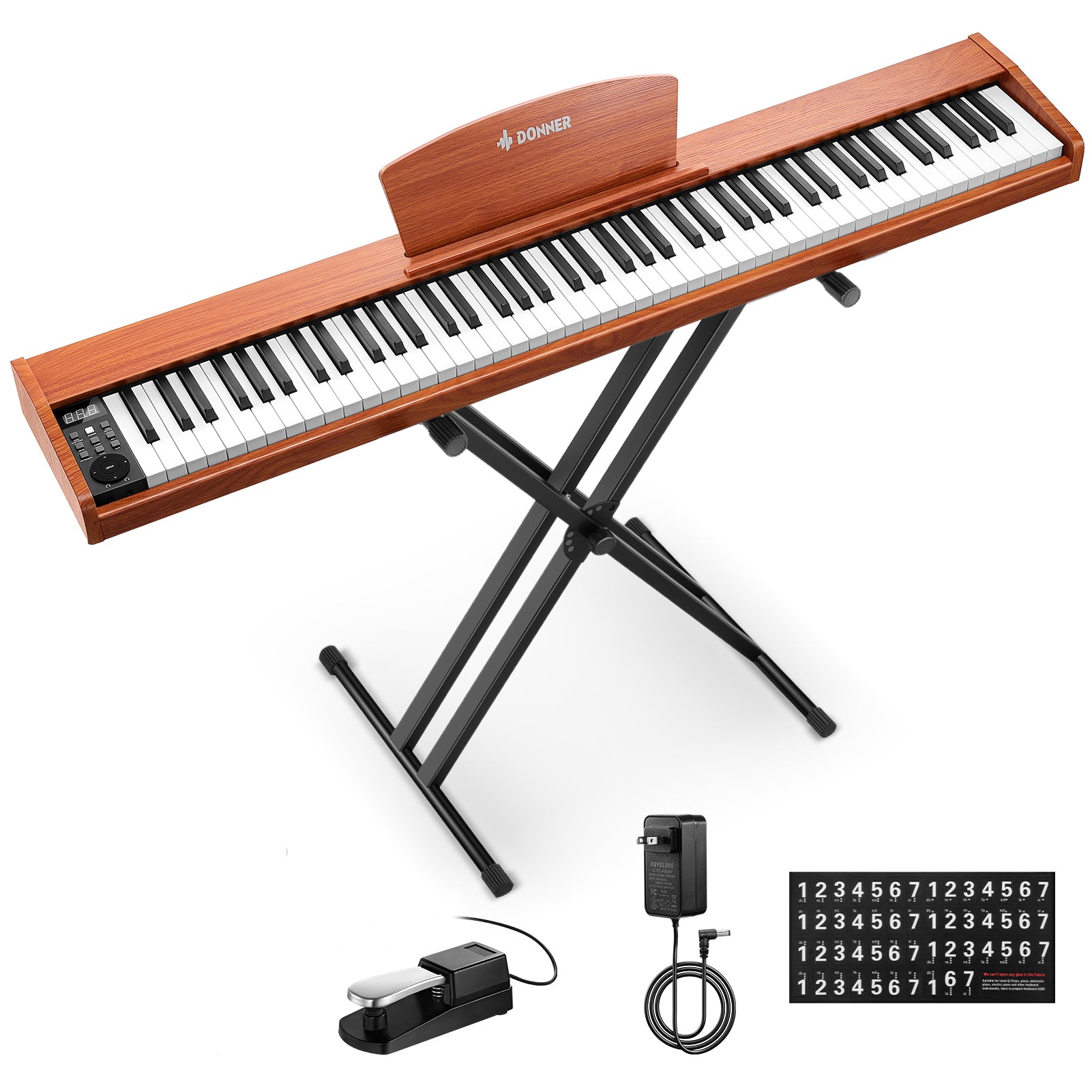 Donner DEP-1S Tastatur im Holzstil Digitalpiano-Naturholzfarbe【Neue Version】##
