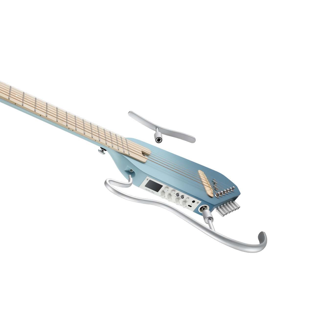Donner HUSH™ I PRO Reisegitarre-Hawaii-Blau##