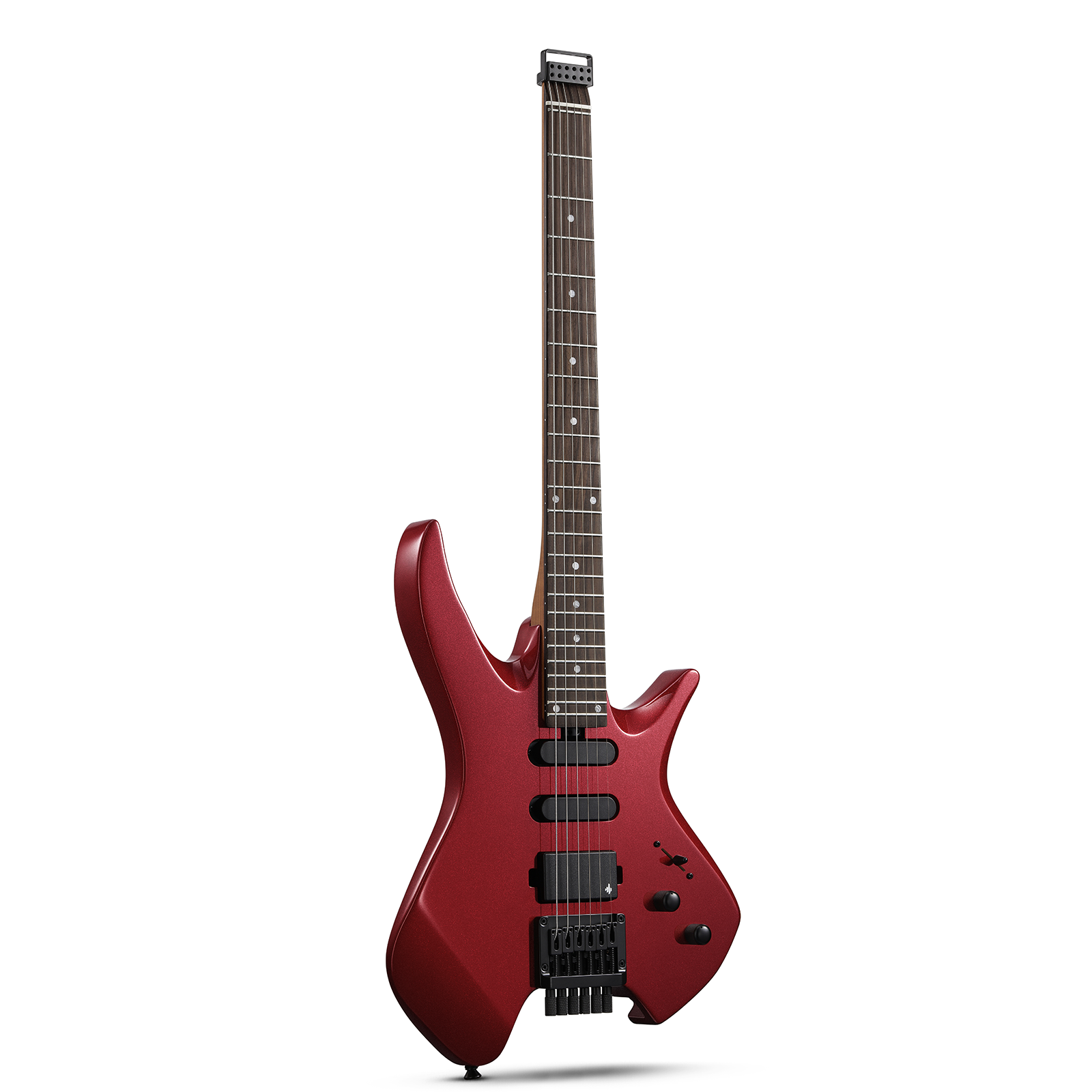 Donner HLX-500 Headless E-Gitarre-Metallic Red##
