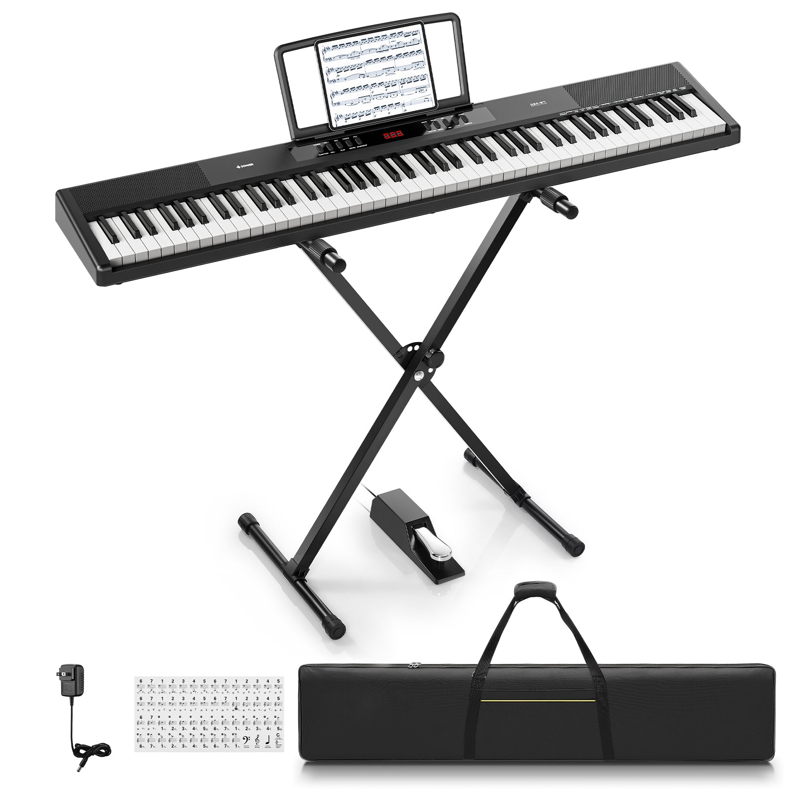 Donner DEP-07 Tragbares Digitalpiano mit 88 halbgewichteten Tasten