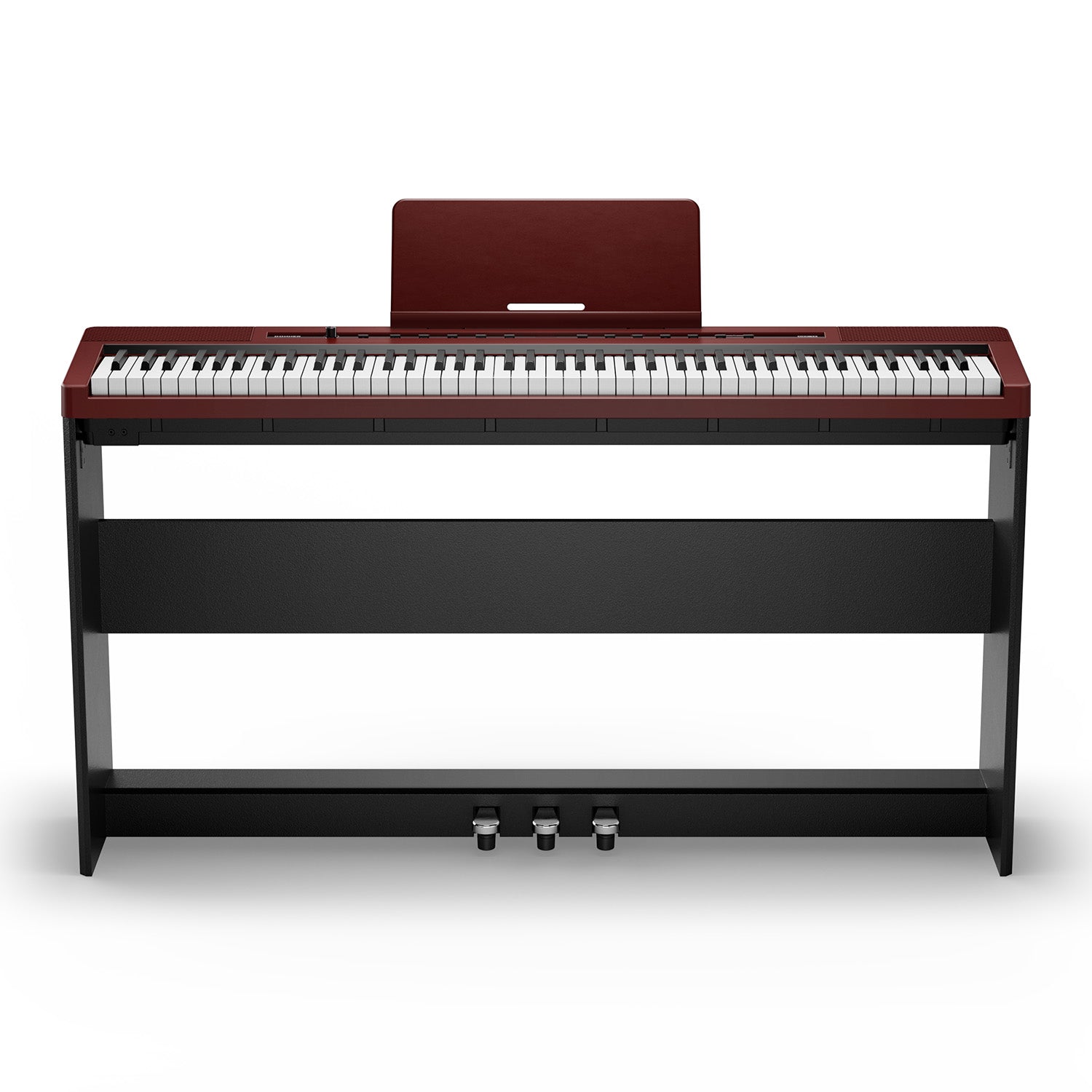 Donner DEP-16S Tragbares Digitalpiano mit Holzständer_Rot