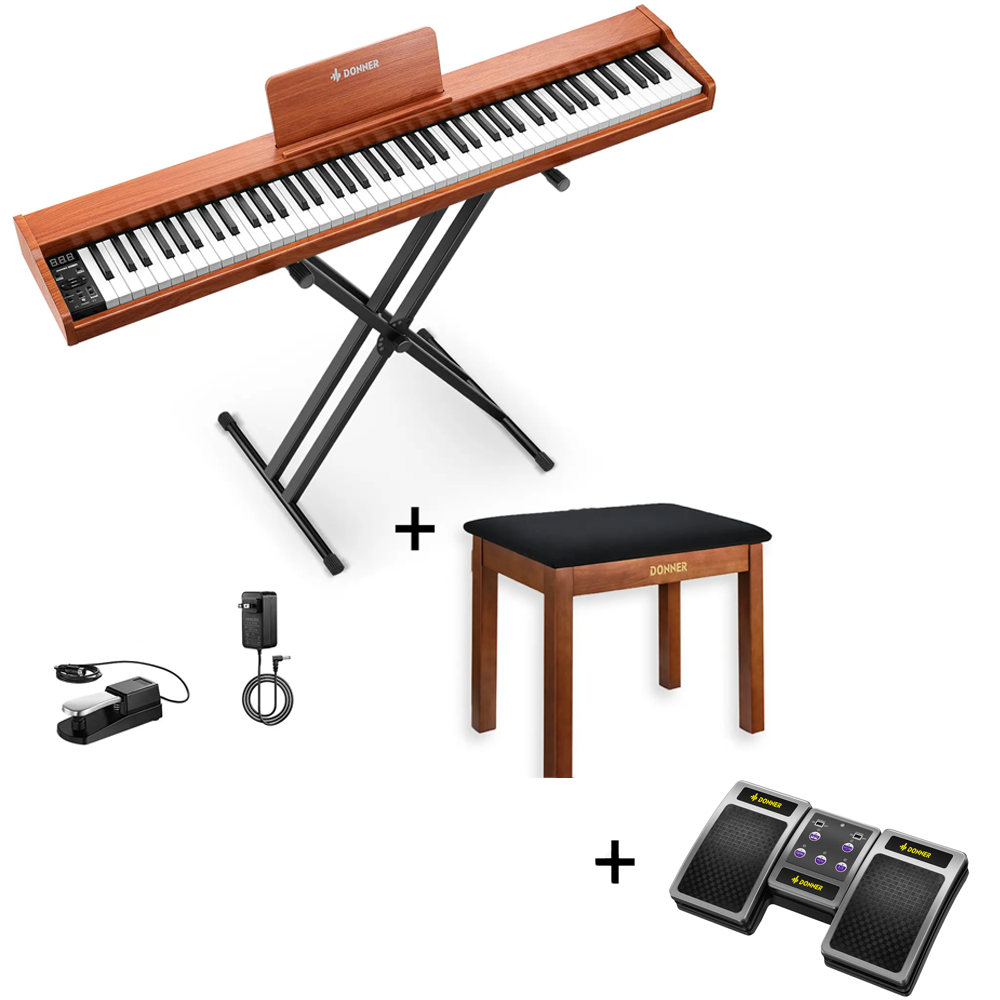 Donner DEP-1S Tastatur im Holzstil Digitalpiano