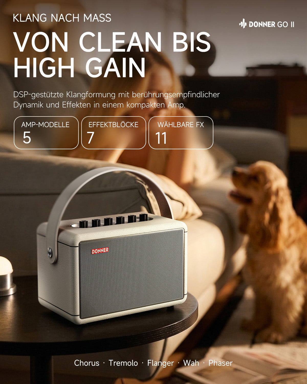 Donner Go E-Gitarrenverstärker-Donner Go II【Weiß】##