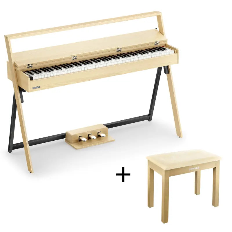 DONNER OURA™ R300 88-Tasten-Digitalpiano für zu Hause-Helle Holzfarbe##