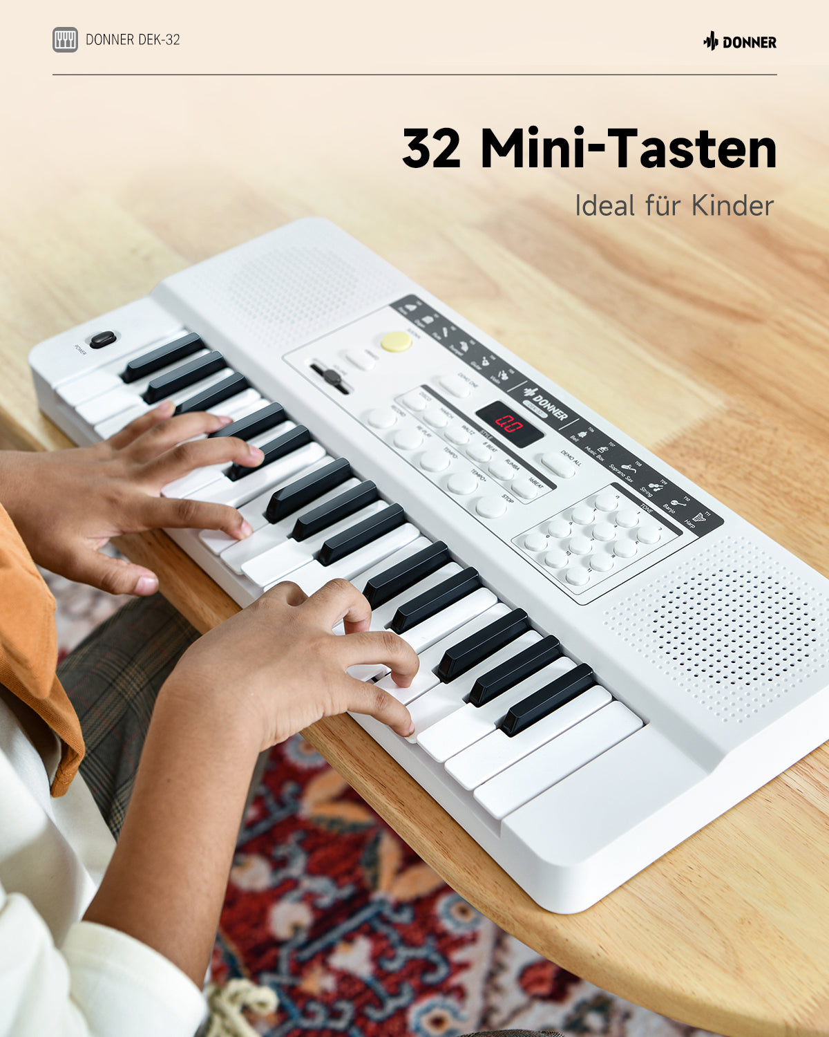 Donner DEK-32 32-Tasten-Keyboard-Weiß##