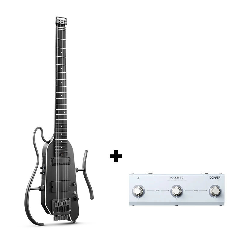 Donner HUSH™ X PRO Multi-Effekt-E-Gitarre-Schwarz##