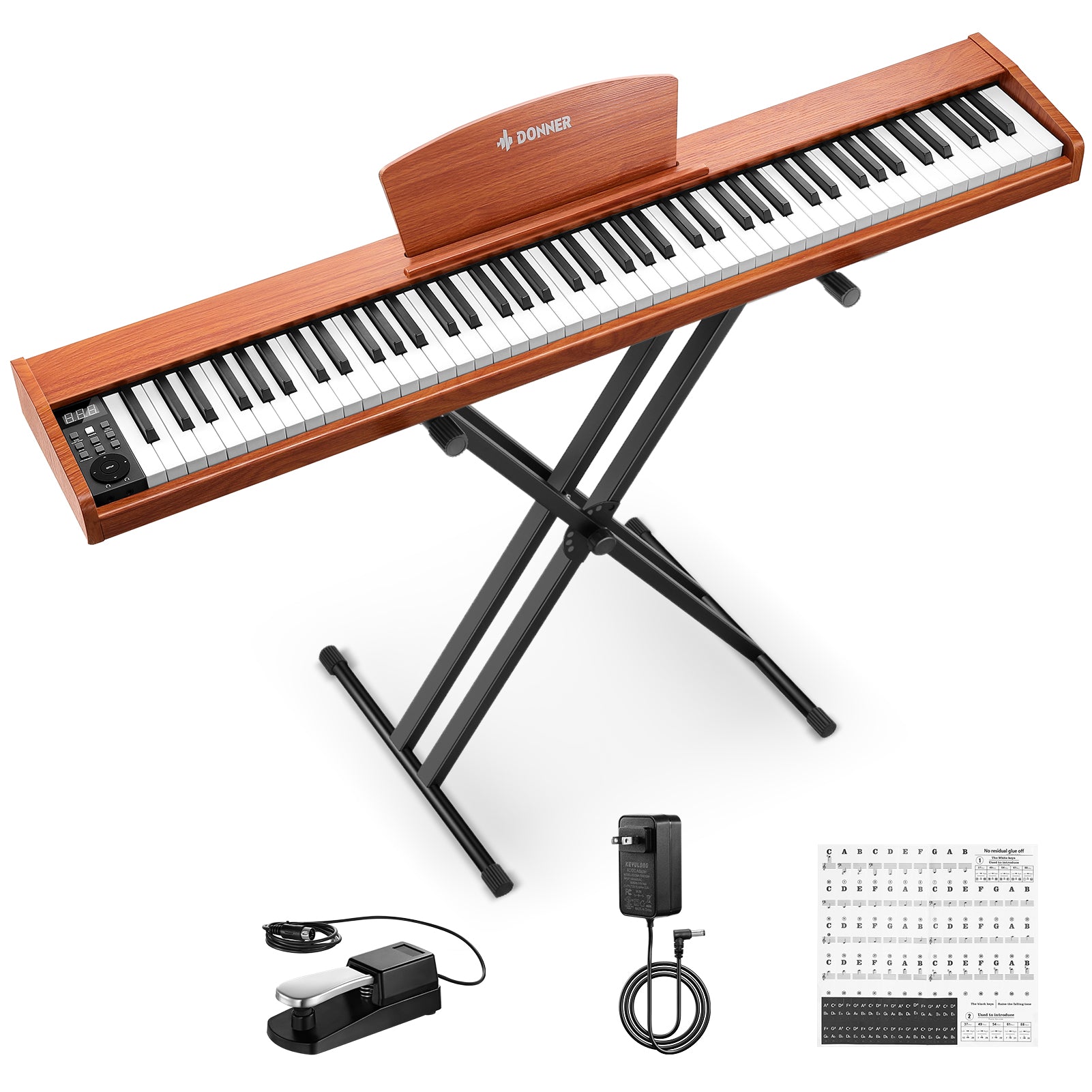 Donner DEP-1S Tastatur im Holzstil Digitalpiano-Naturholzfarbe【Neue Version】##