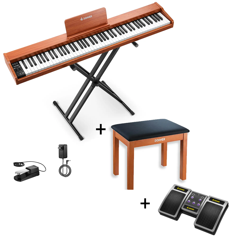 Donner DEP-1S Tastatur im Holzstil Digitalpiano