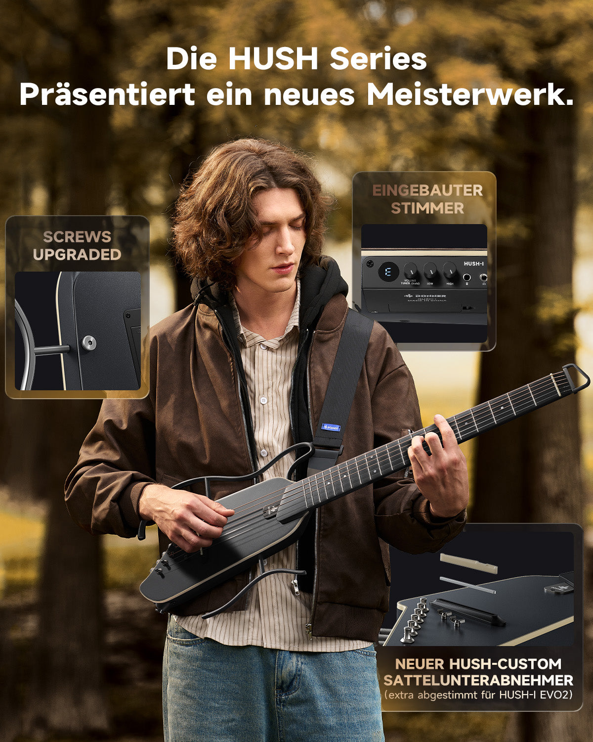 Donner HUSH™ I Ultraleicht Unterwegs Reisegitarre