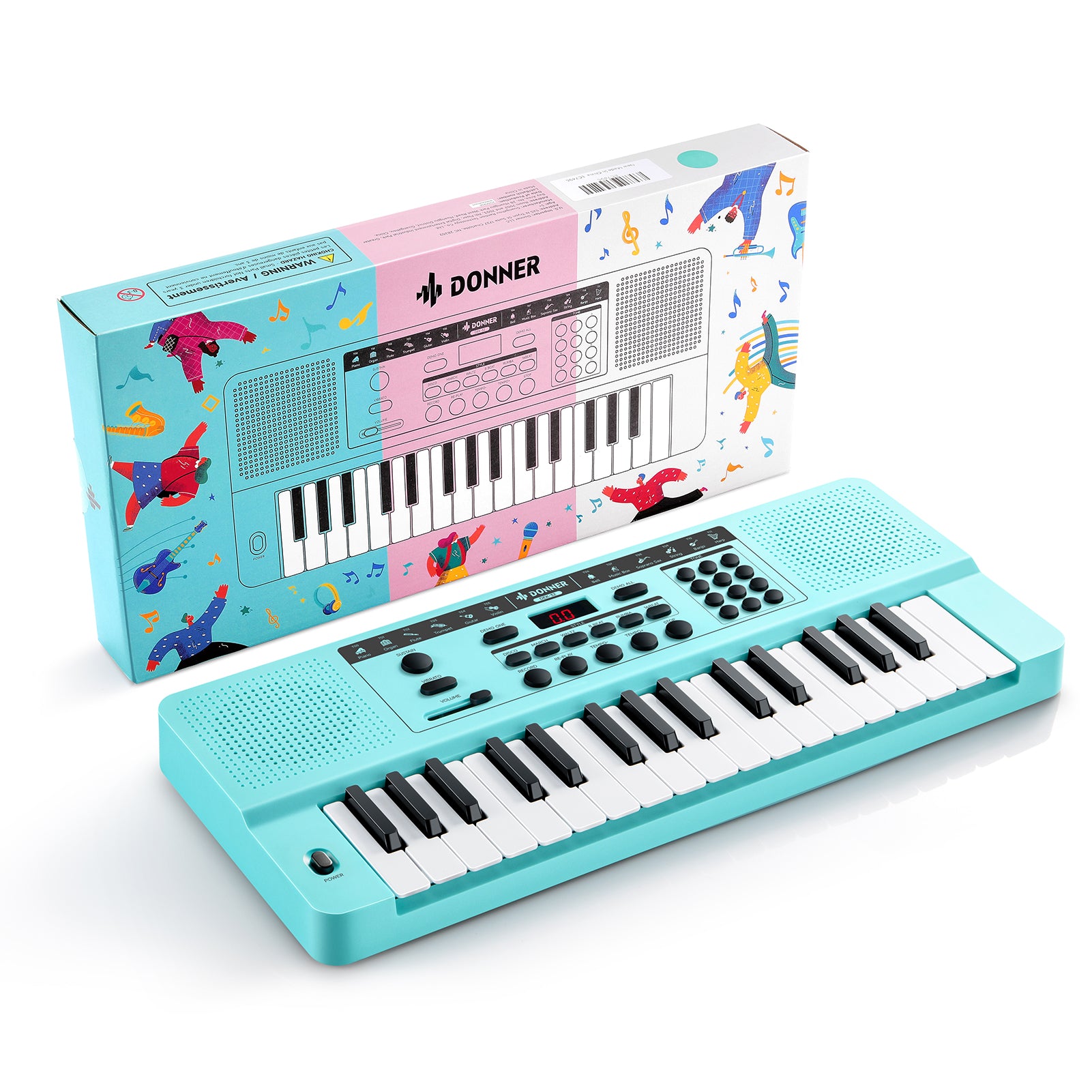 Donner DEK-32 32-Tasten-Keyboard-Cyan##