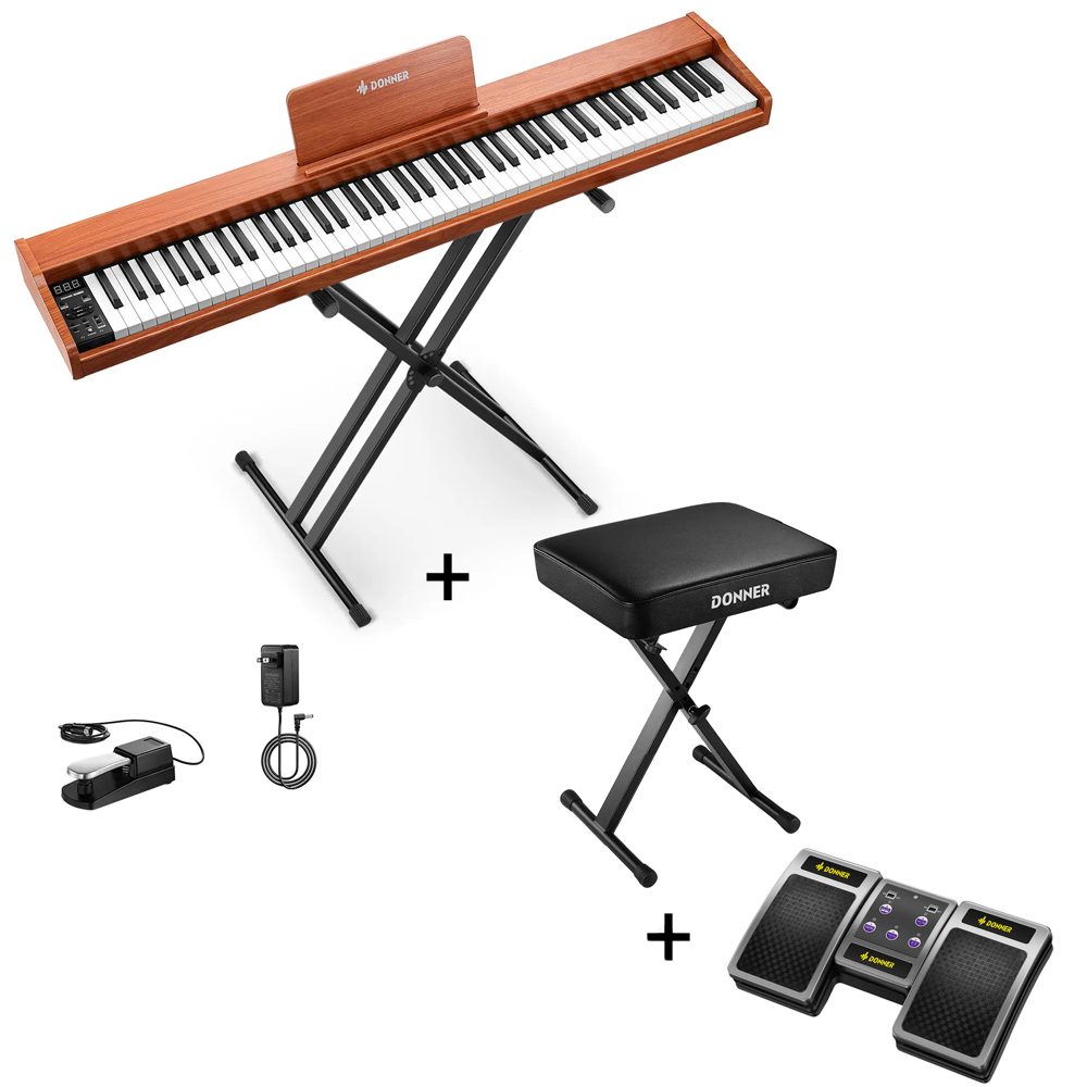 Donner DEP-1S Tastatur im Holzstil Digitalpiano