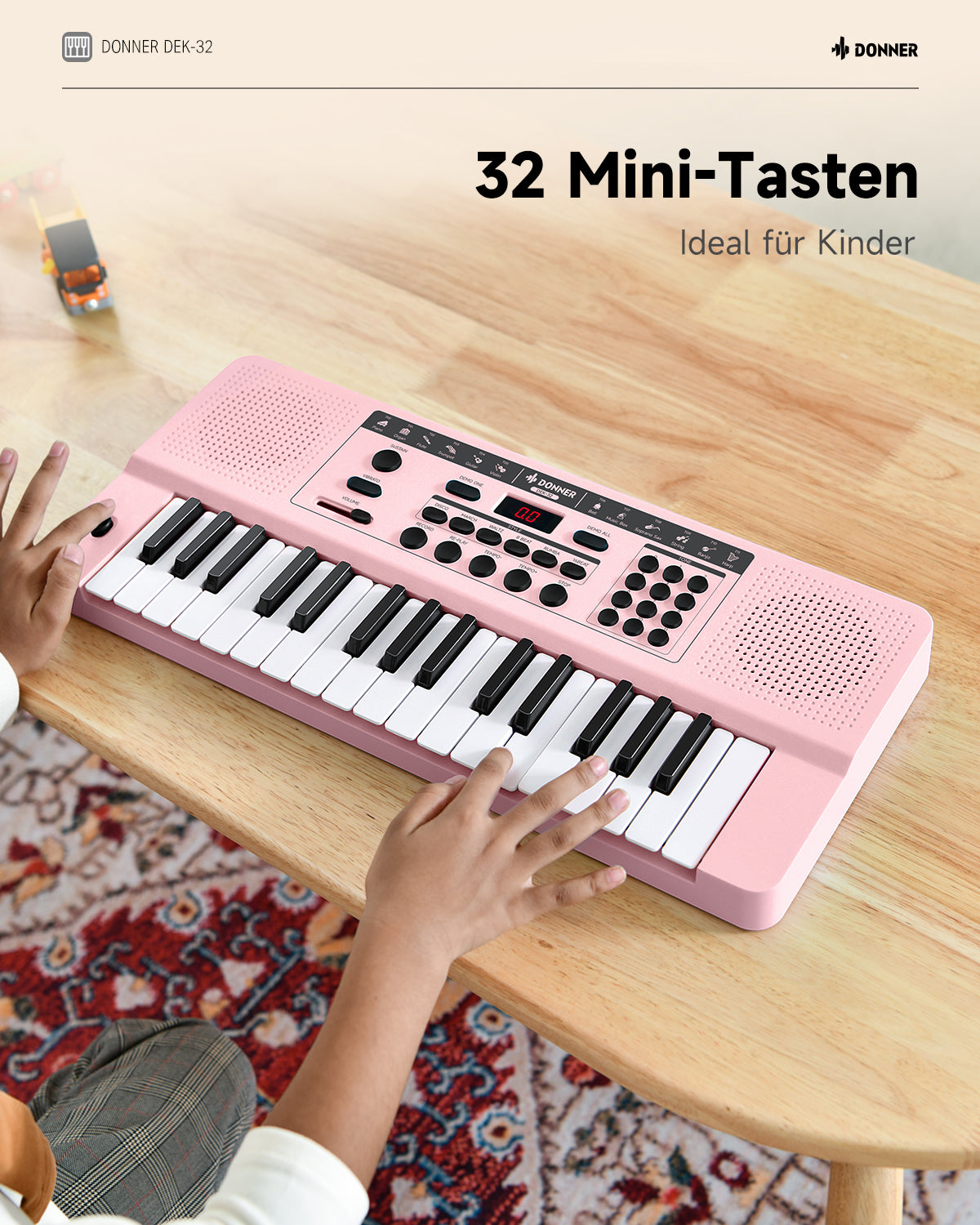 Donner DEK-32 32-Tasten-Keyboard-Rosa##