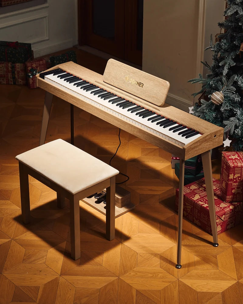Donner DDP-60 Halbgewichtet Digital Piano-Helle Holzfarbe##