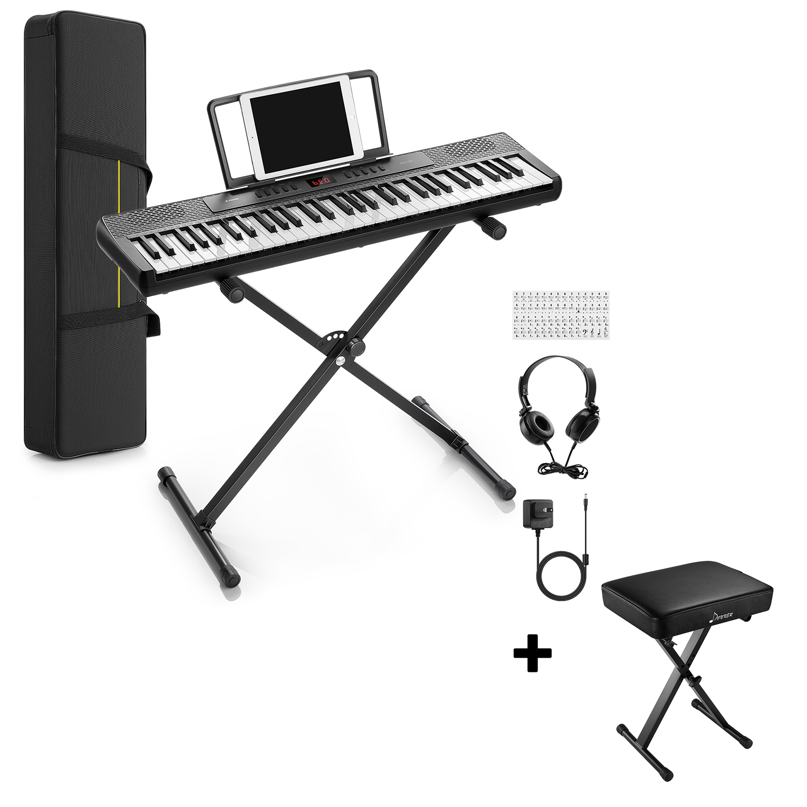Donner DEK-60 Elektronisches Keyboard mit 61 Tasten