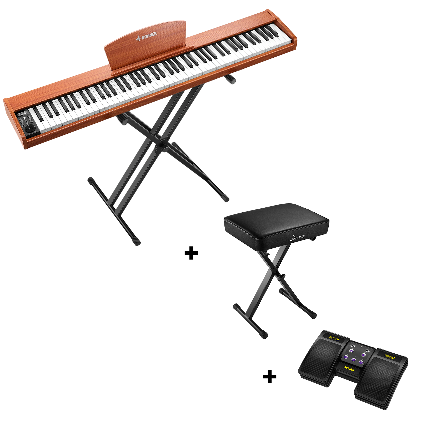 Donner DEP-1S Tastatur im Holzstil Digitalpiano-Naturholzfarbe【Neue Version】##