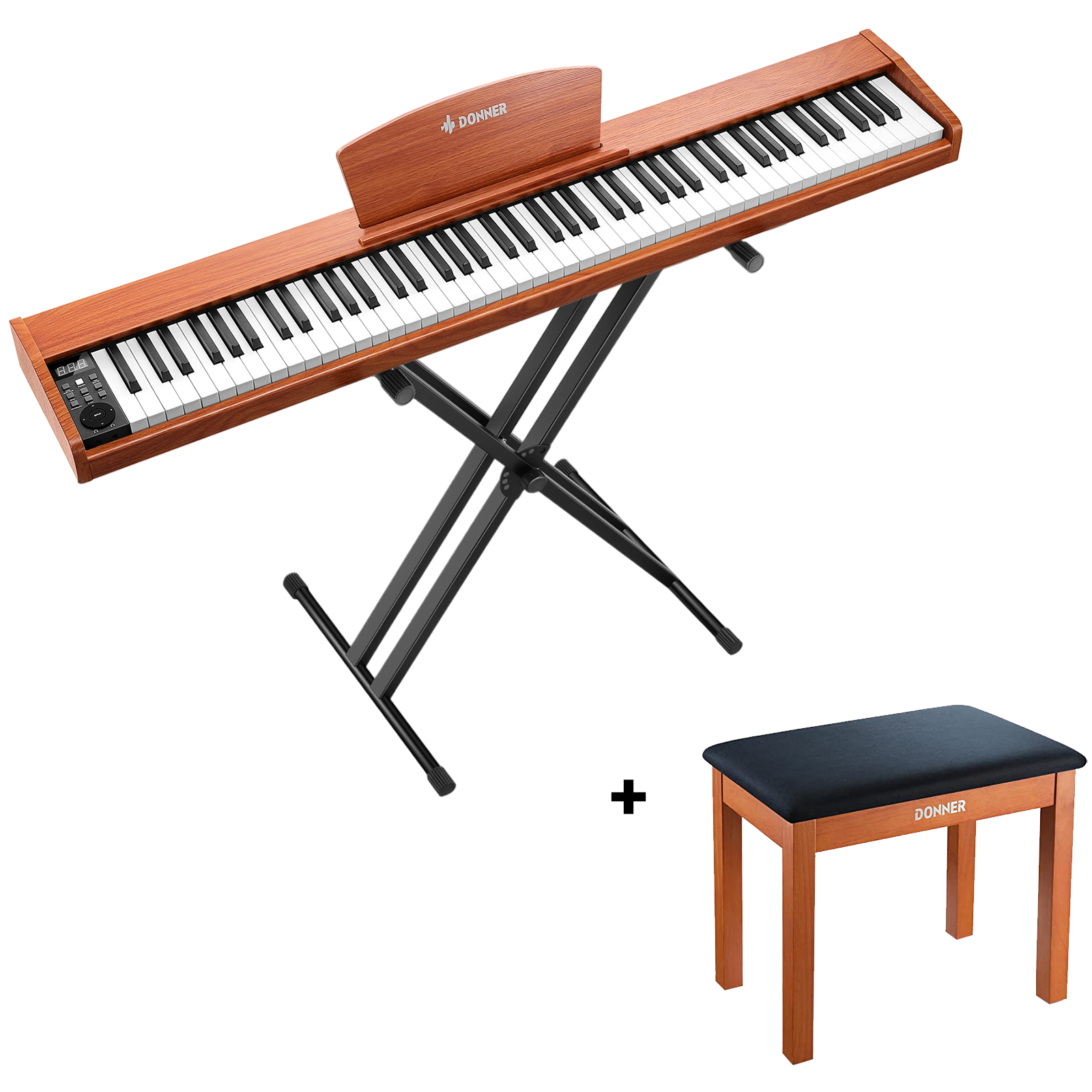 Donner DEP-1S Tastatur im Holzstil Digitalpiano-Naturholzfarbe【Neue Version】##