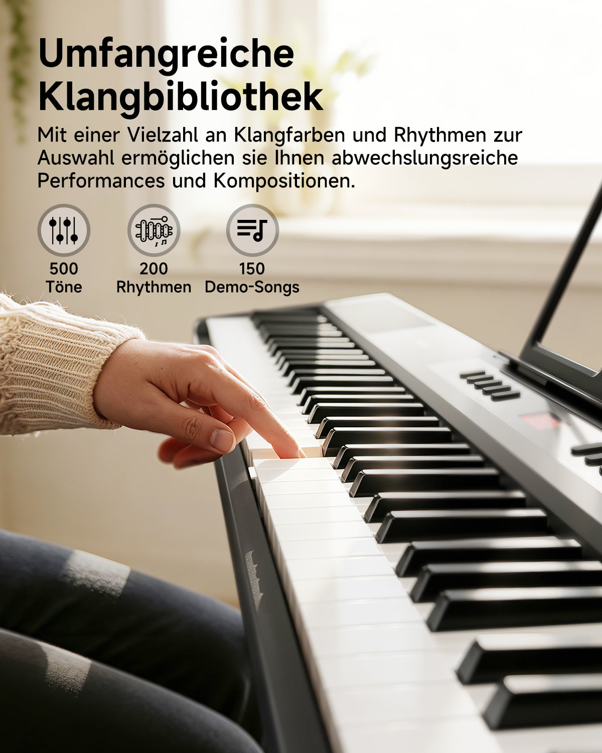 Donner DEP-07 Tragbares Digitalpiano mit 88 halbgewichteten Tasten