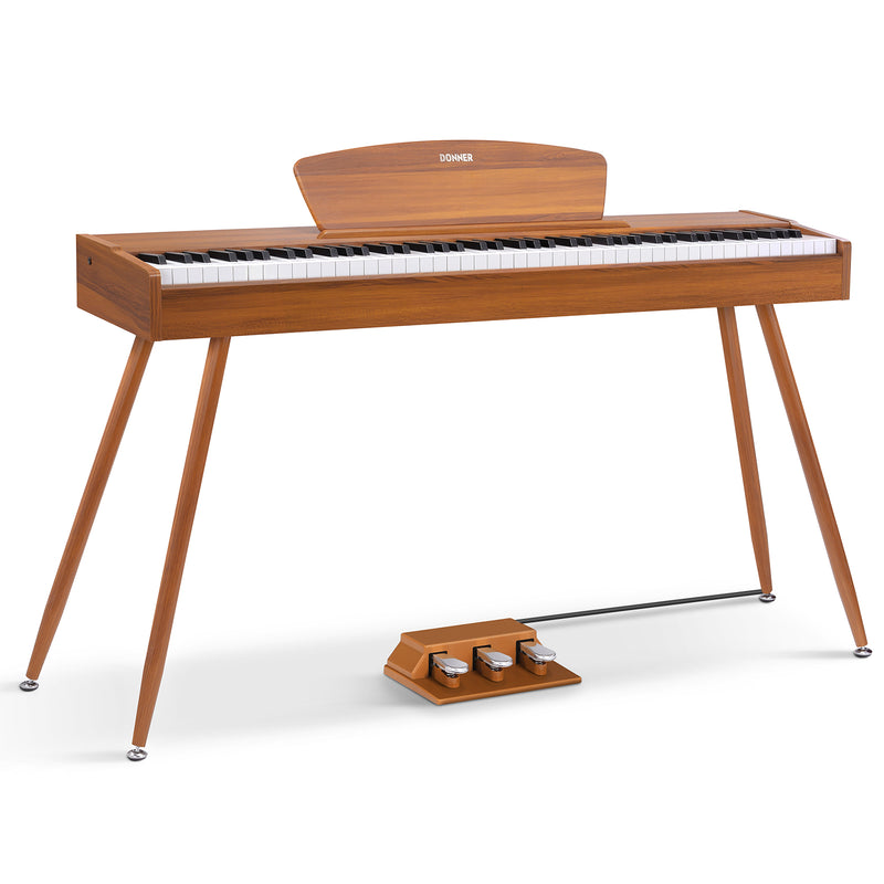 【VORVERKAUF】Donner DDP-80 Digital-Piano für Zuhause 88 gewichtete Tasten & Stilvolles Holzdesign mit 3 Pedale - Lieferung am 22. Januar