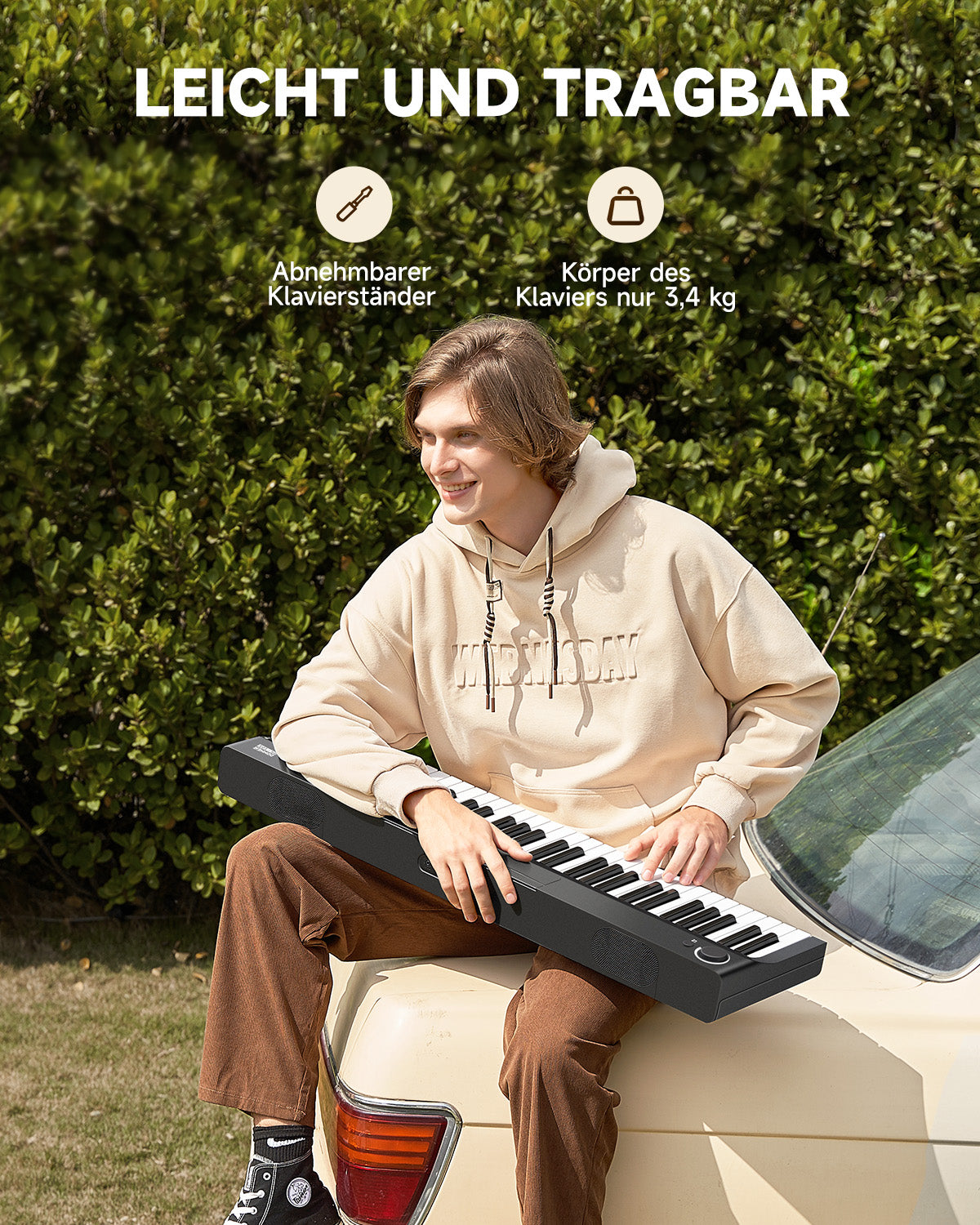 Donner DK-10S Multifunktionales 61-Tasten Keyboard-Set