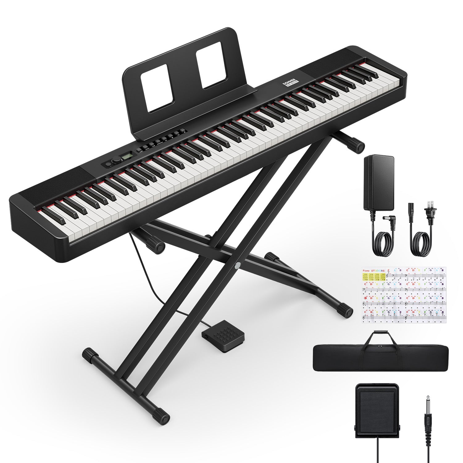 Donner DEP-20 Lite Digitalpiano (Doppel-X-Ständer)