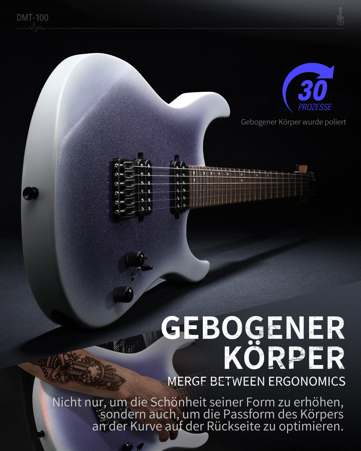 Donner DMT-100 E-Gitarre Metall