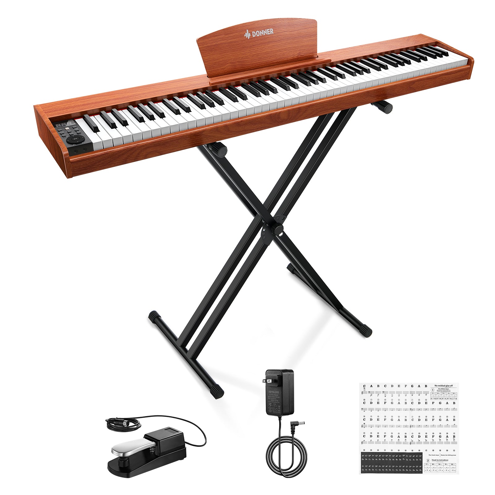Donner DEP-1S Tastatur im Holzstil Digitalpiano-Naturholzfarbe【Neue Version】##