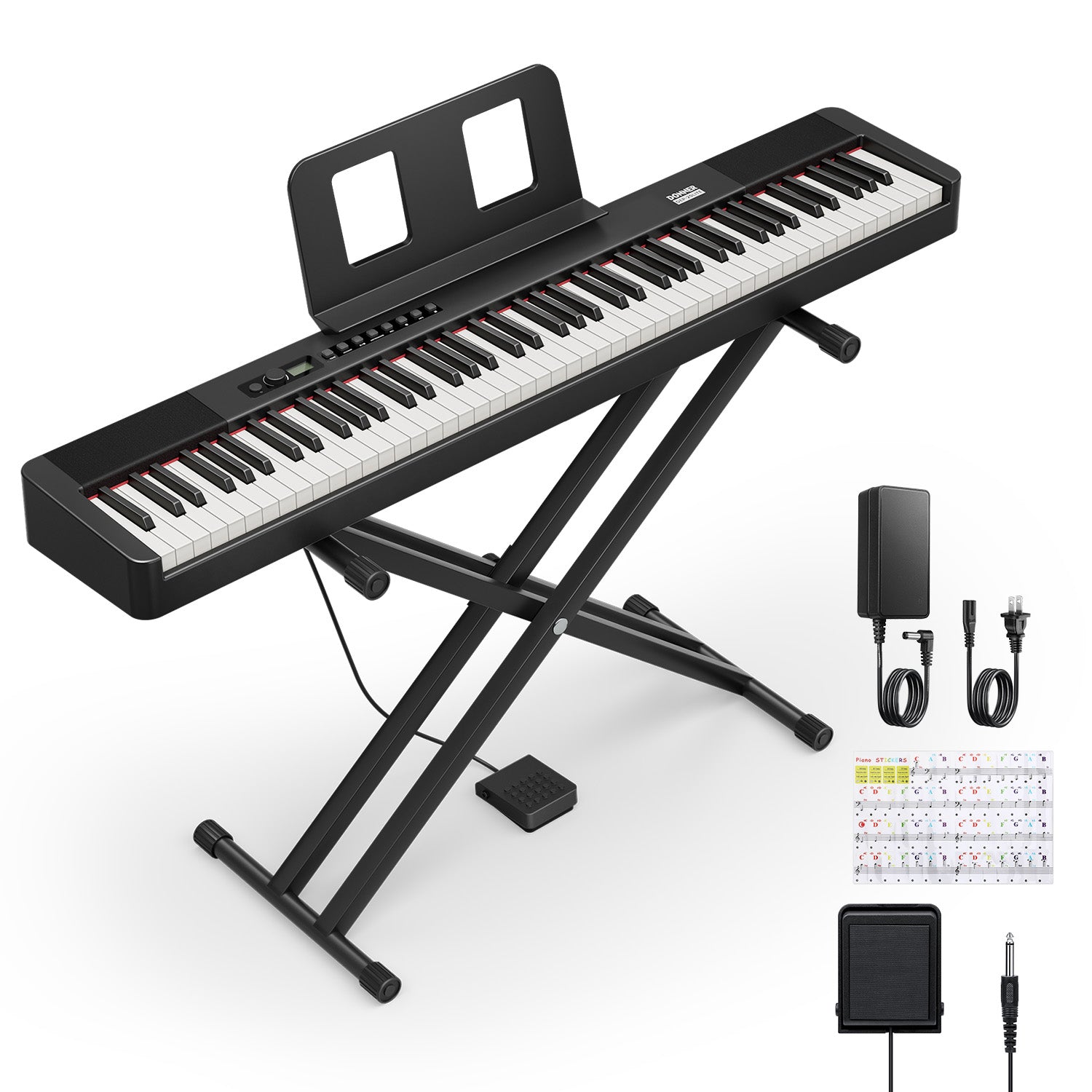 Donner DEP-20 Lite Digitalpiano(Doppel-X-Ständer)