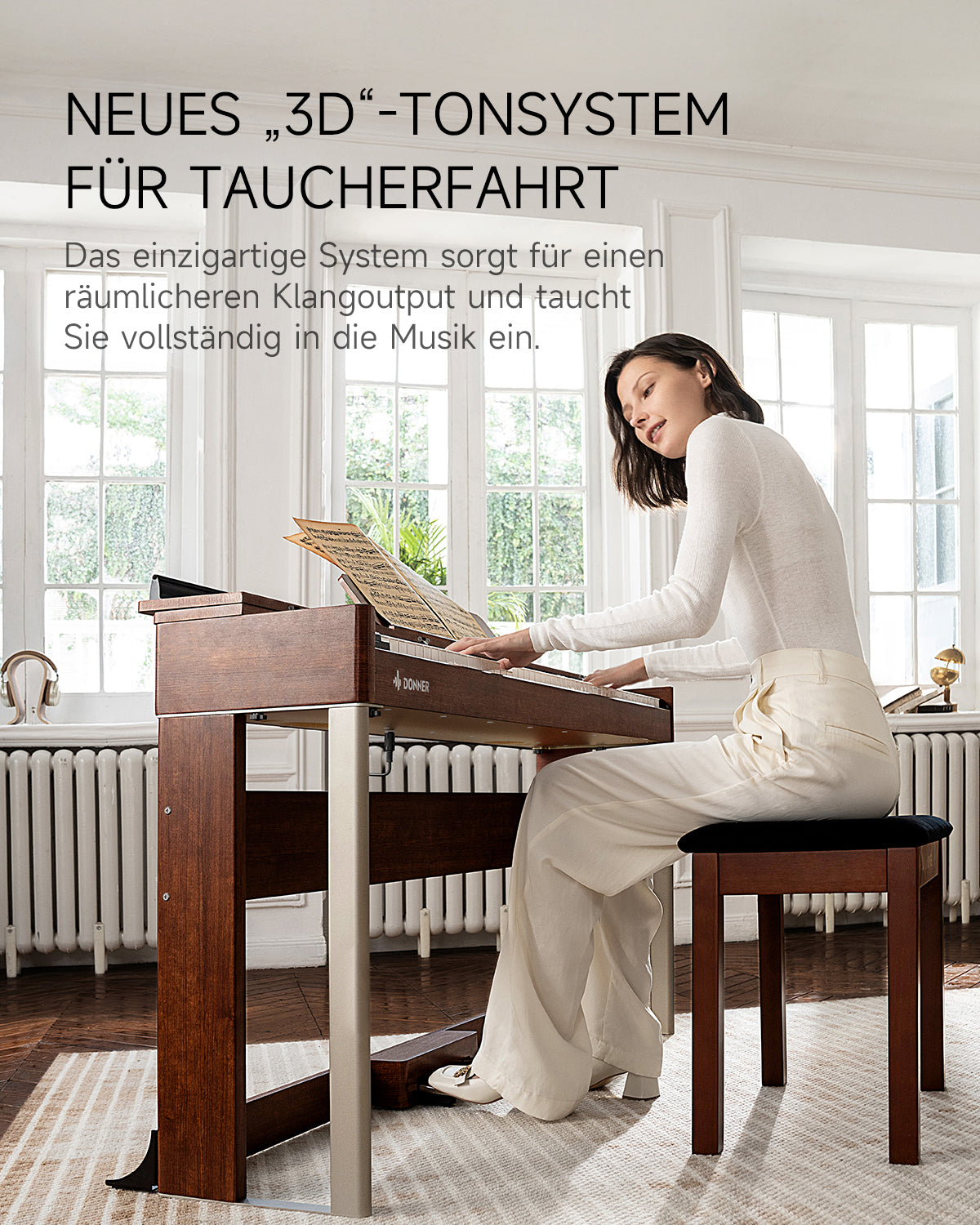 Donner DDP-200 Graded Hammer Action Holz Digital Piano-DDP-200 MK2 Piano##