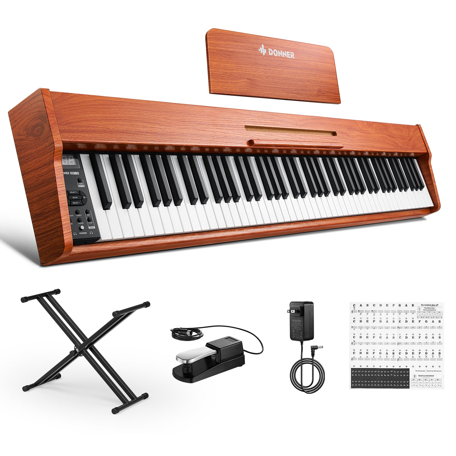Donner DEP-1S Tastatur im Holzstil Digitalpiano