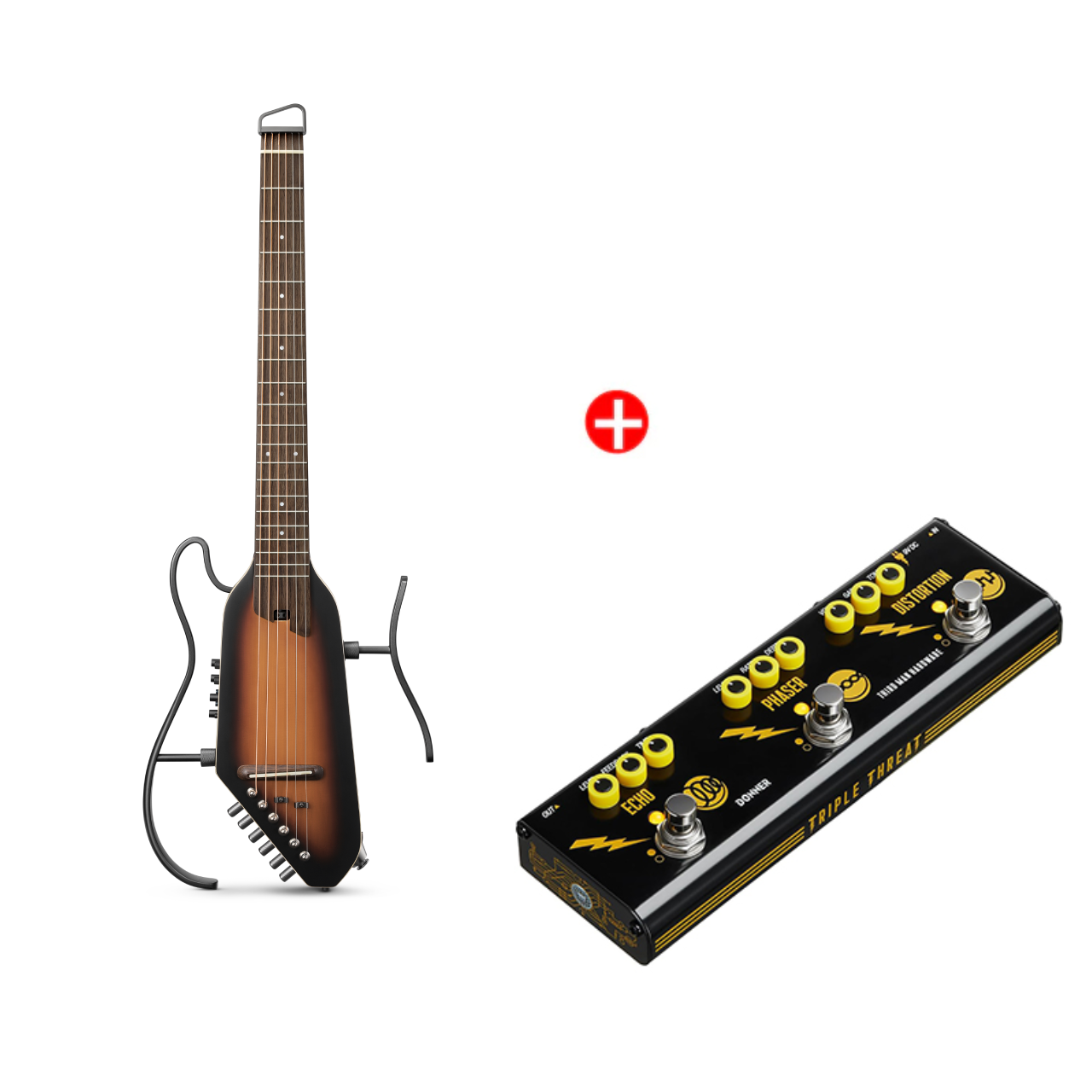 Donner HUSH™ I PRO Reisegitarre-Sunburst##