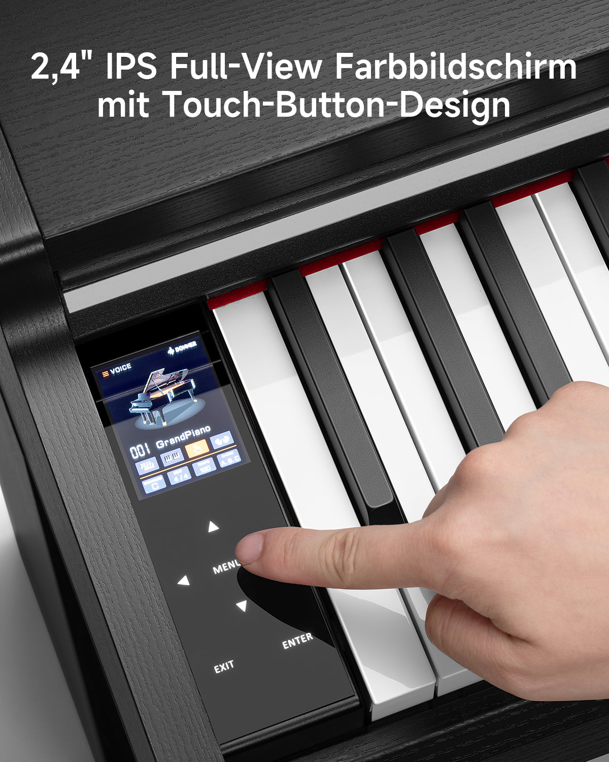 Donner DDP-200 PRO Digital Piano mit Touchscreen-Schwarz##