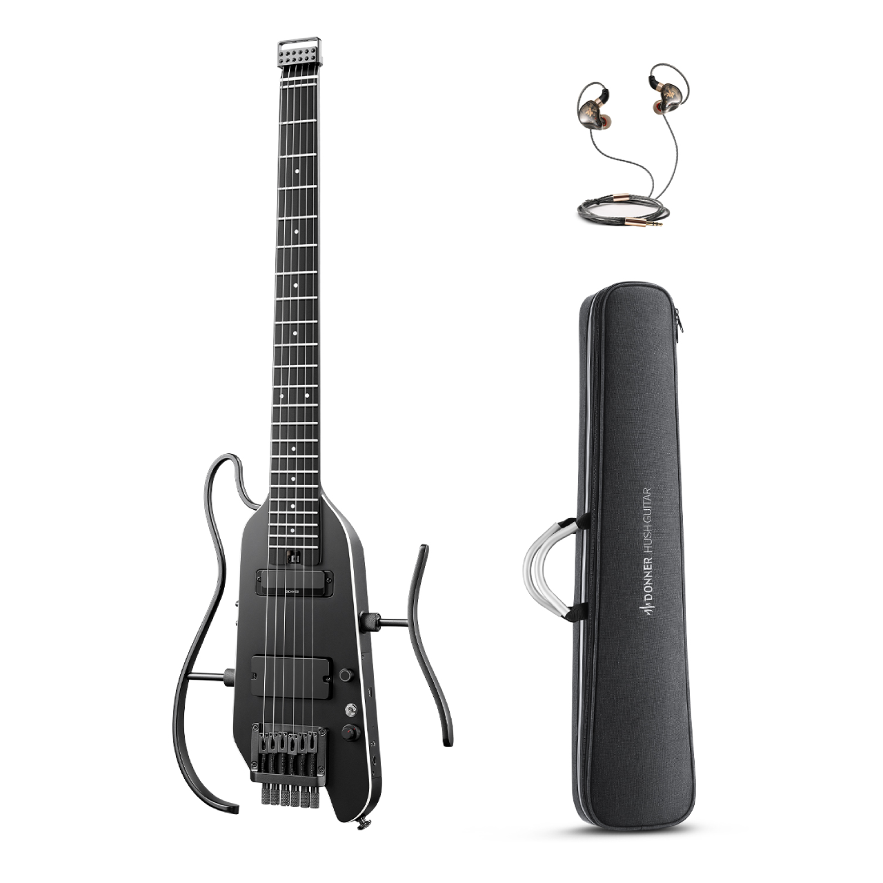 Donner HUSH™ X PRO Multi-Effekt-E-Gitarre-Schwarz##