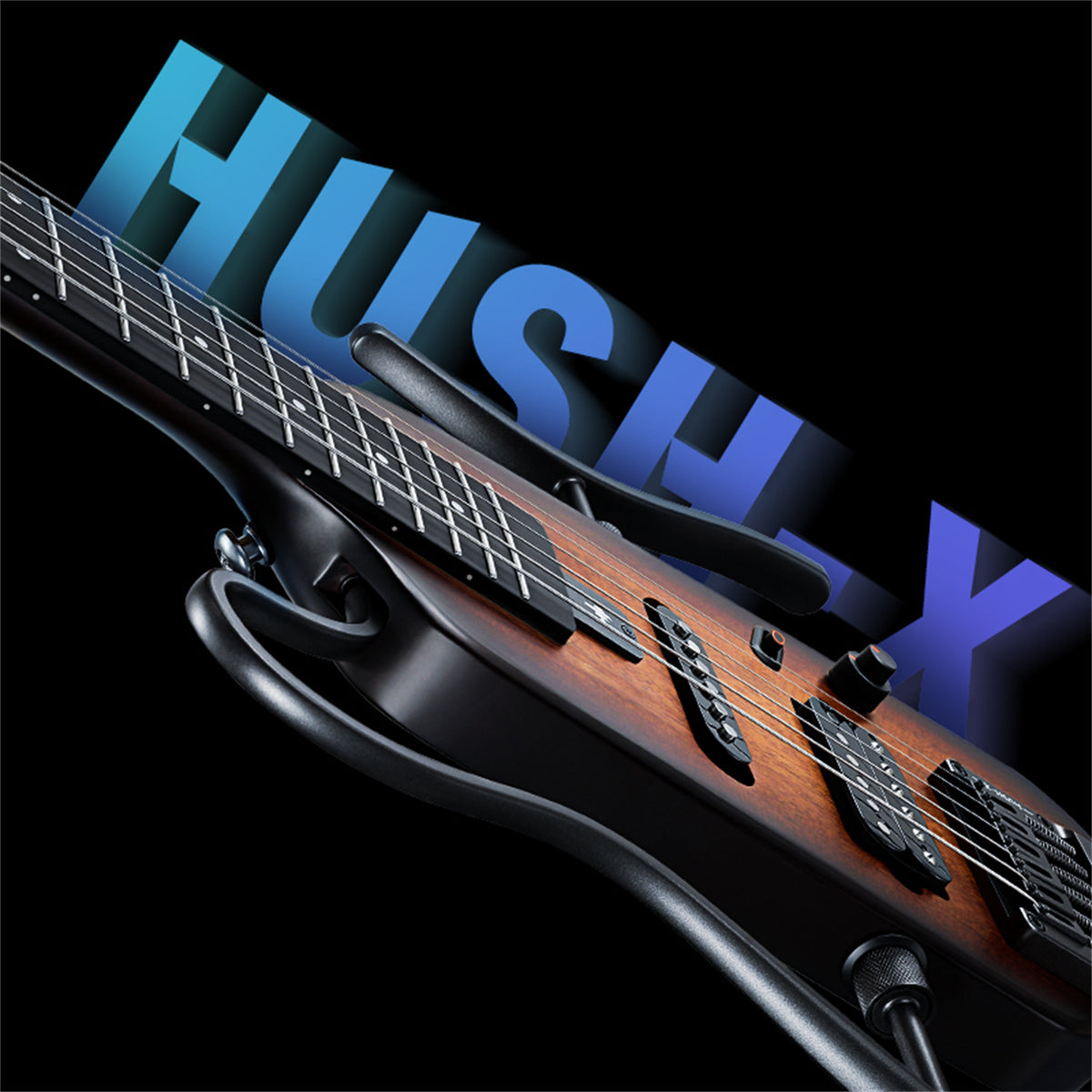 Donner HUSH™ X Kopflose Bauweise E‑Gitarre-Sunburst##
