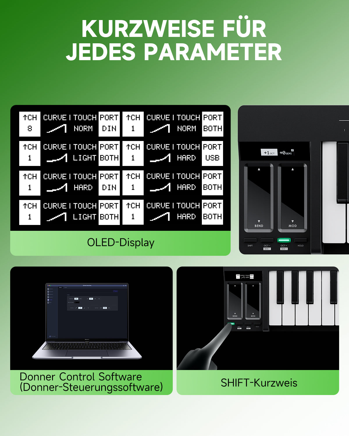 Donner Essential L1 Synthesizer-KB-32M##-Bundle##