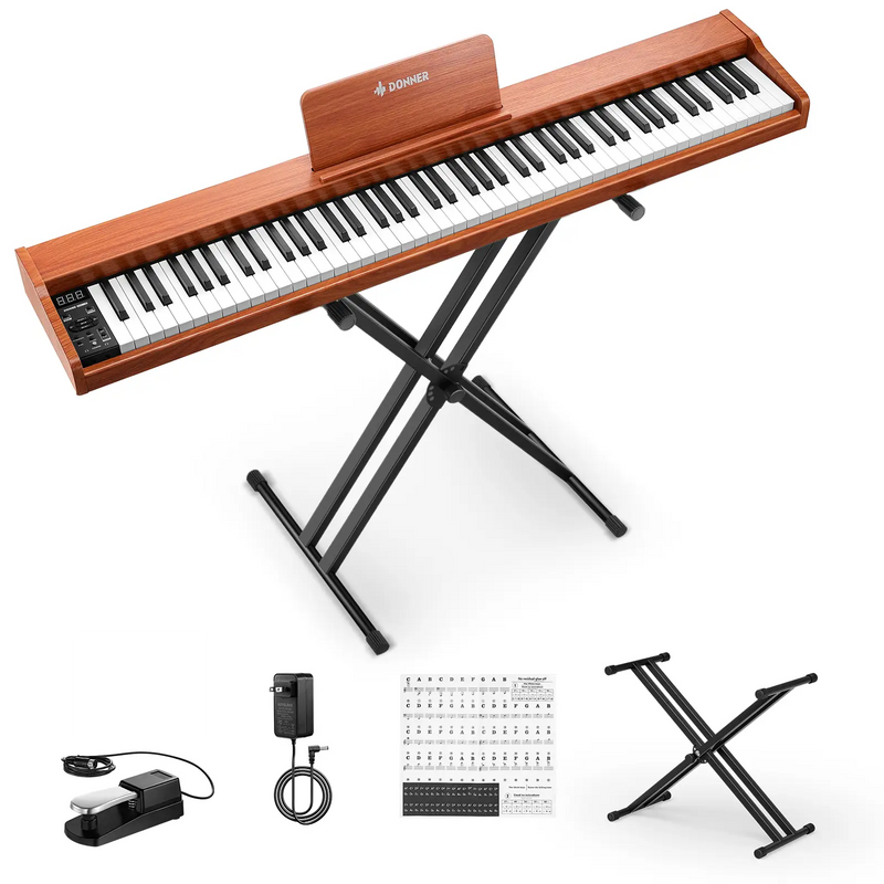 【Vorverkauf】Donner DEP-1S Digitalpiano Halbgewichtete E-Piano Tastatur im Holzstil - Versand am 23.10