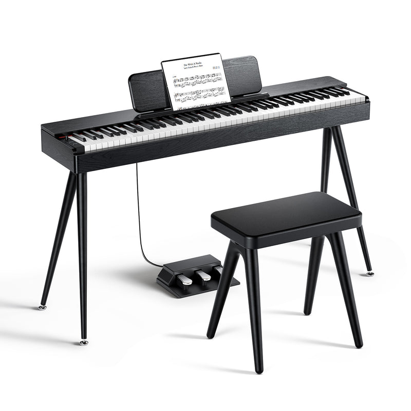 Donner OURA™ S100 88-Tasten-Digitalpiano für den Heimgebrauch, schwarze Eichenmaserung