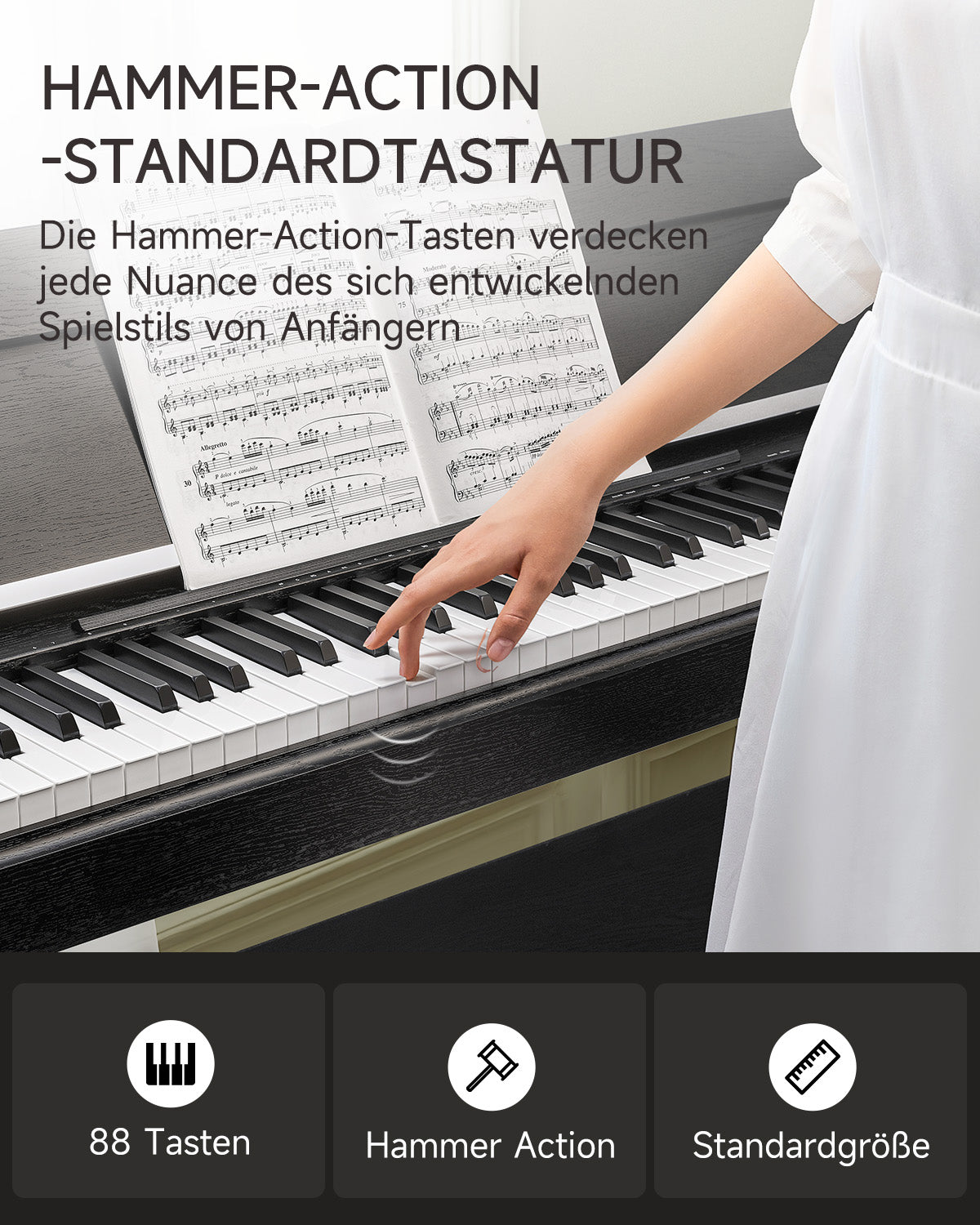 Donner DDP-90 PRO Voll Gewichtetes Digitalpiano für Zuhause