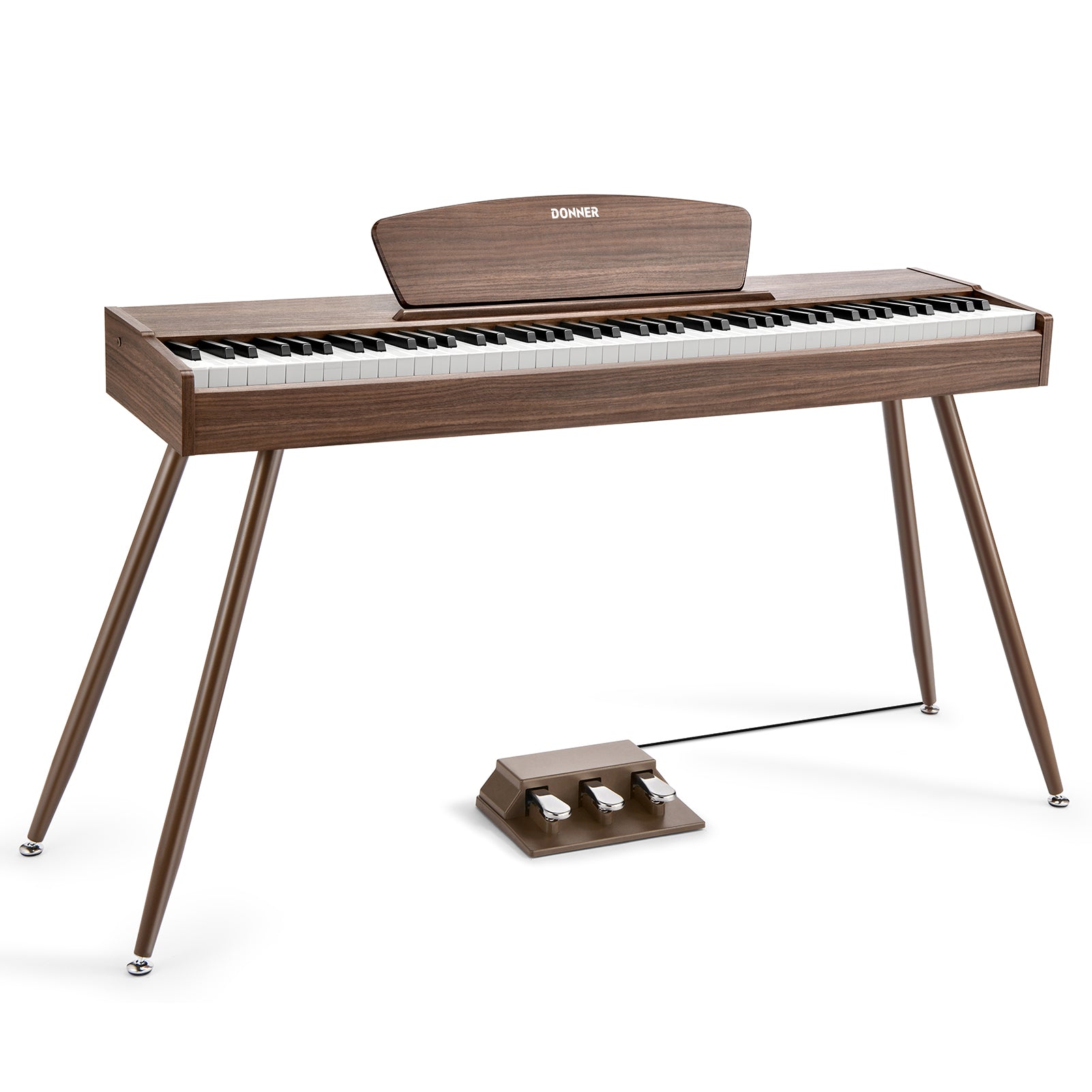 Donner DDP-80 Digital piano im Holzdesign-Walnut【Klang-Upgrade】##