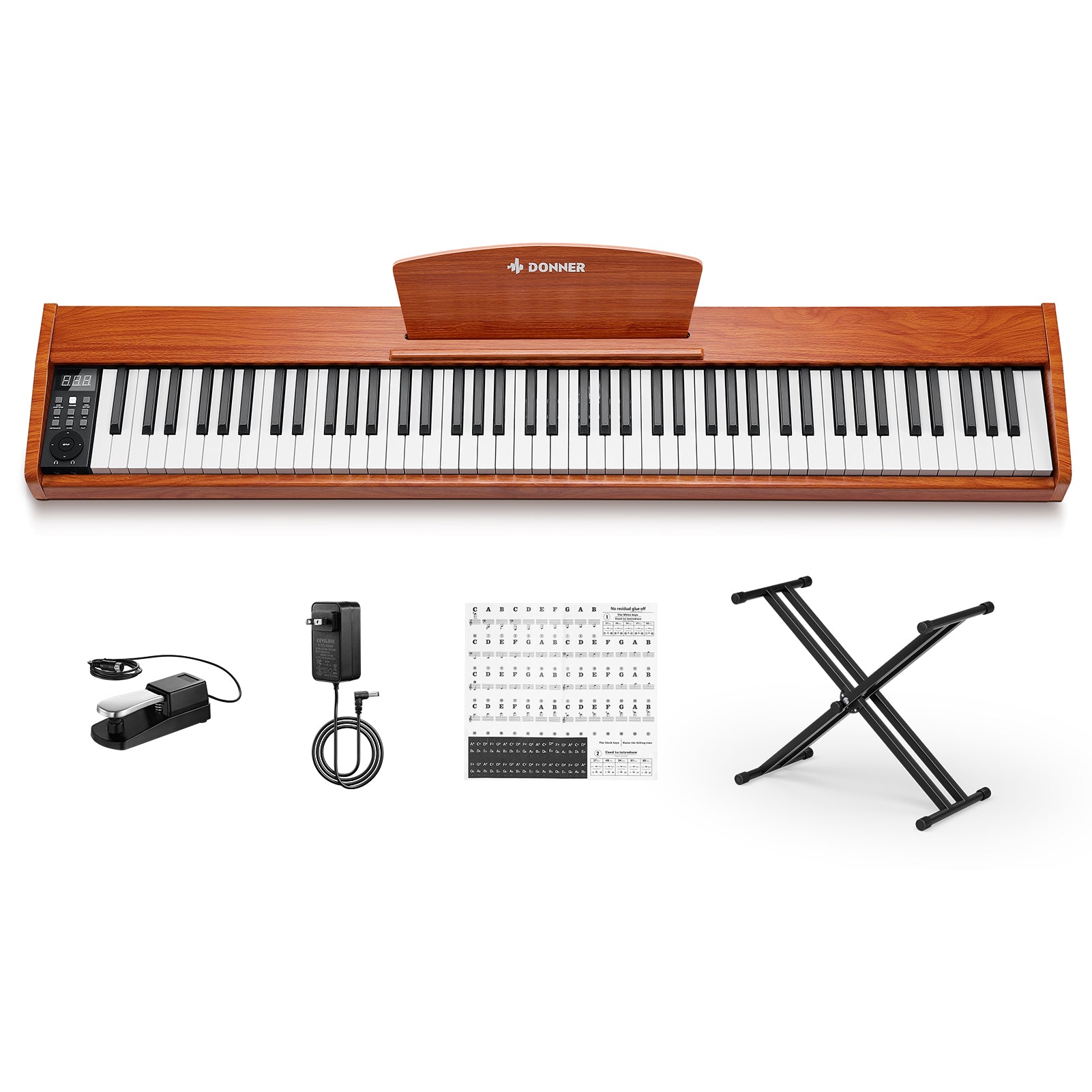 Donner DEP-1S Tastatur im Holzstil Digitalpiano-Naturholzfarbe【Neue Version】##