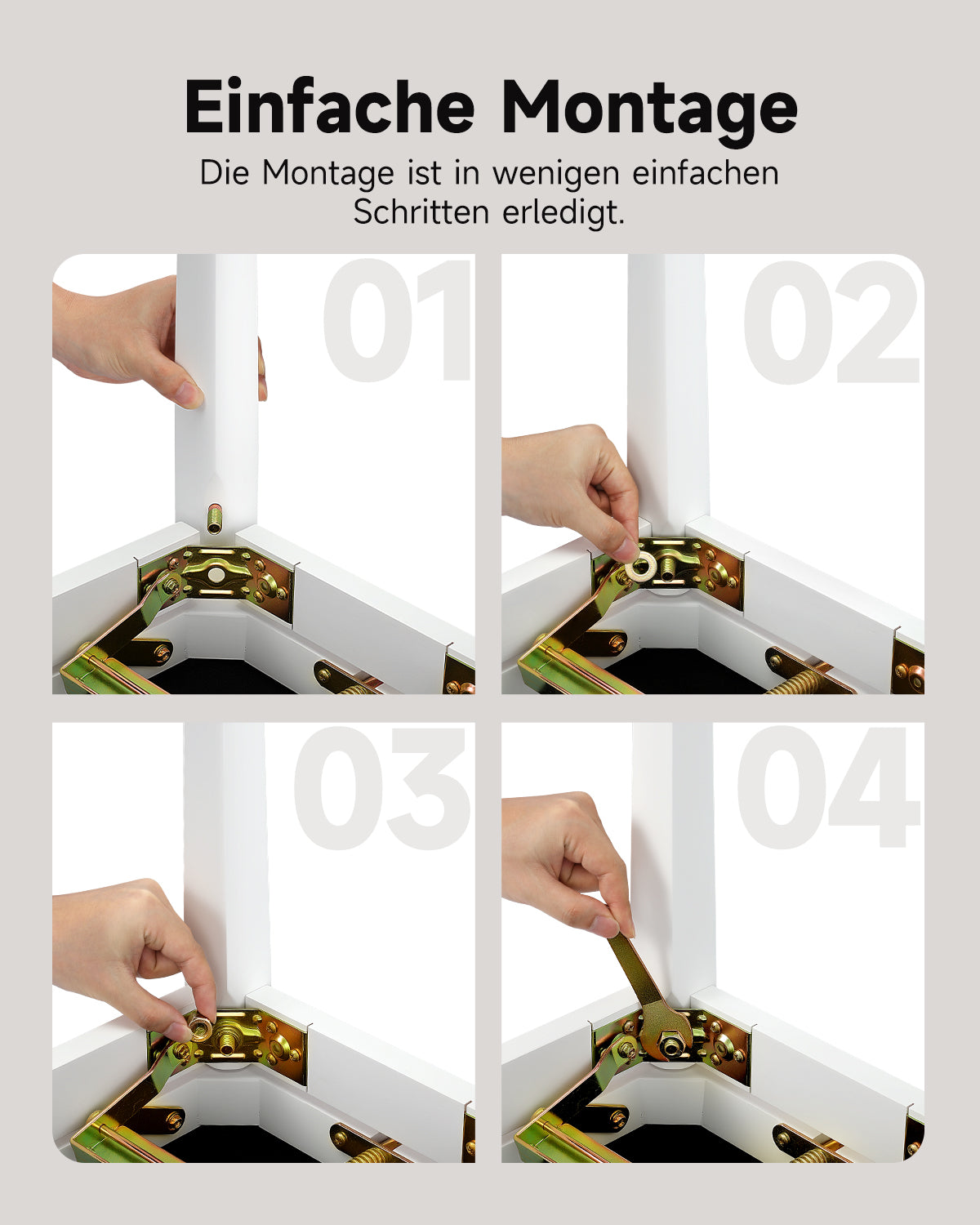 Donner Klavierhocker mit verstellbarer Höhe-Weiß Matt##